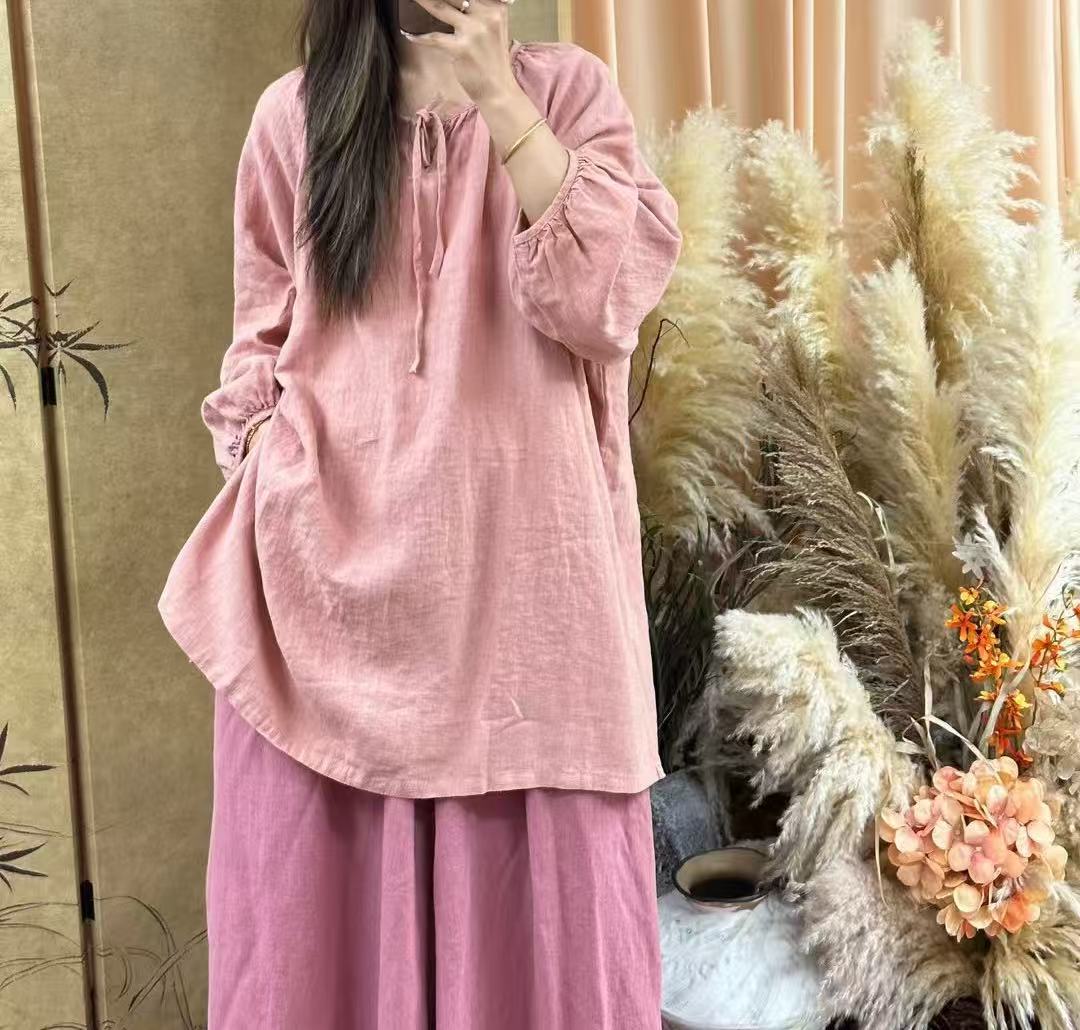 Femme Relaxed Fit Tunika-Top og Maxiskørt-Sæt Stilla