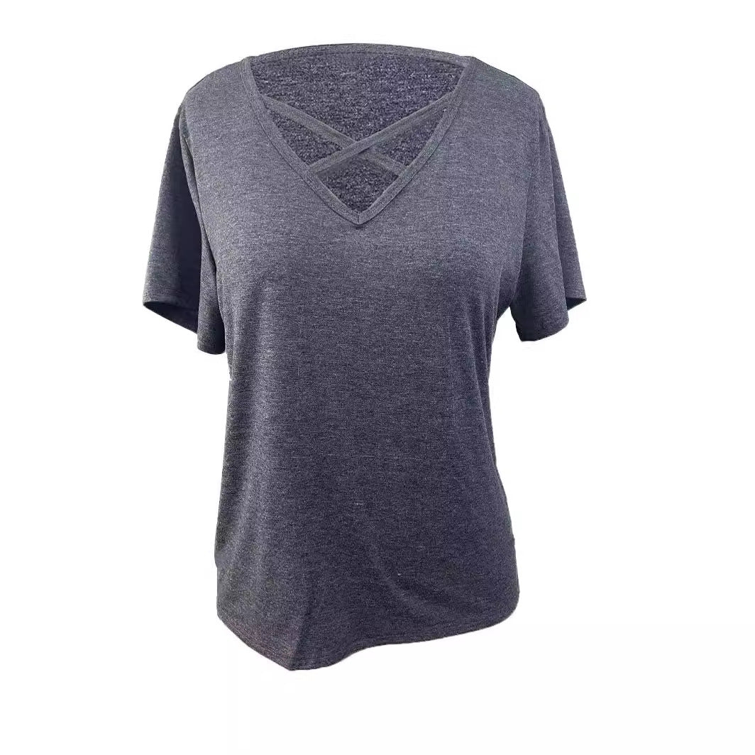 Dame Crisscross V-Udskæring Top Stilla
