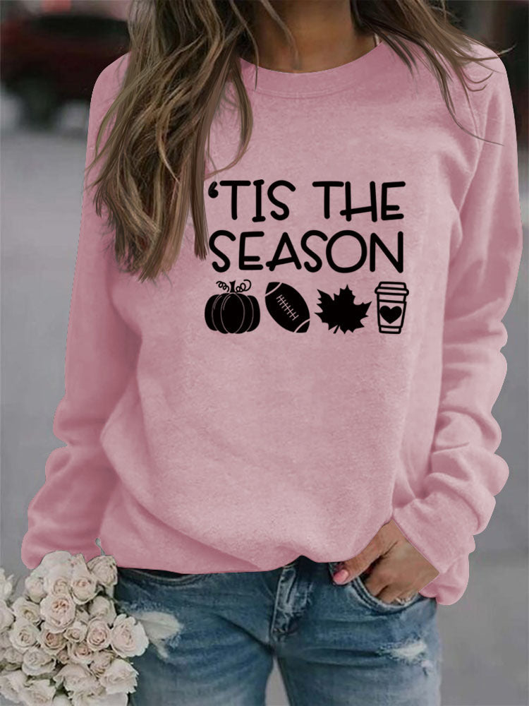 Stilla | Mode Langærmet O Hals Trykt Top Sweatshirt