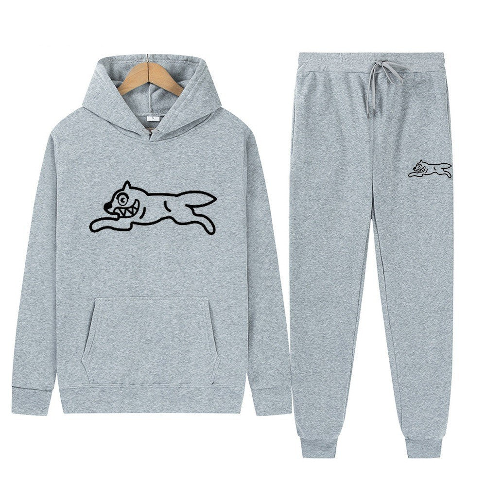 Kvinders sporty hoodie sæt med sejt dyremotiv Skovae