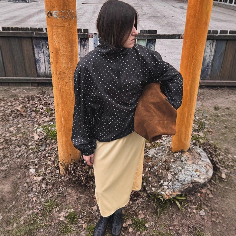 Dame Oversized Regnjakke med Pletter Stilla