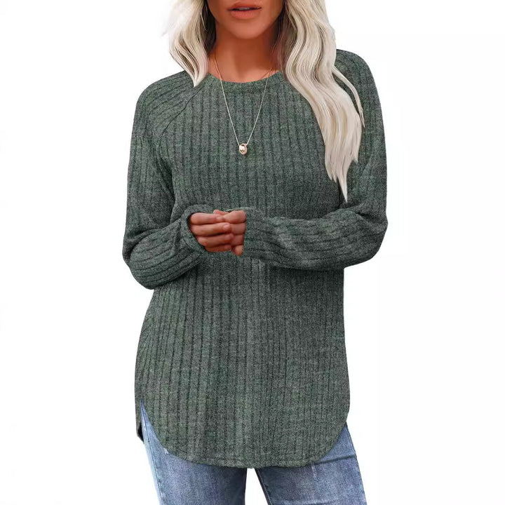 Dame ribstriktop med loose fit og lange ærmer Stilla