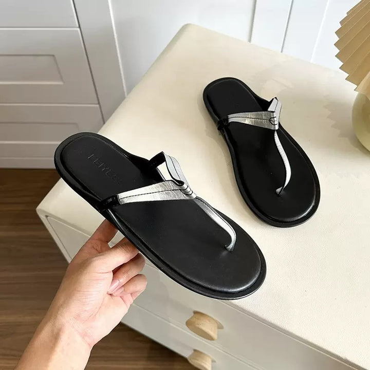 Dame Minimalistiske Højkvalitets Tå-split Sandaler Stilla