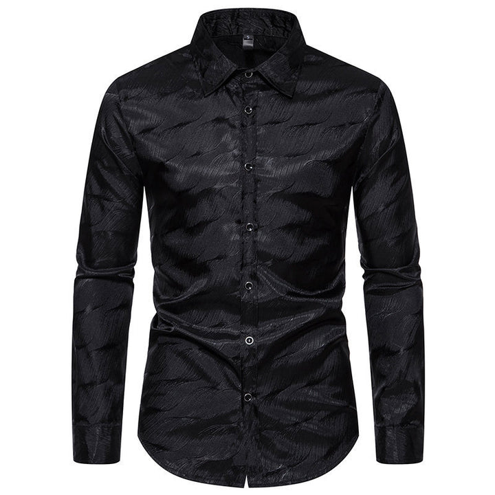 Herren tekstureret satin skjorte Stilla