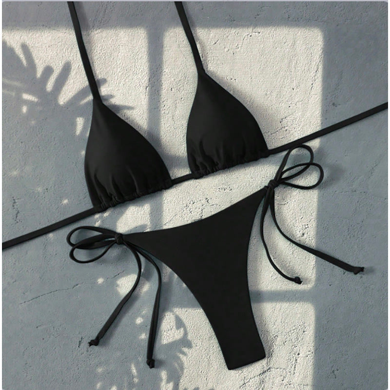Dame Triangel-Bikini med justerbare stropper og sideløkker Skovae
