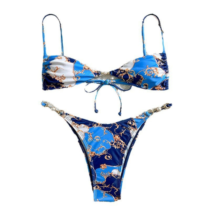 Dame Triangel-Bikini med elegante designelementer Skovae
