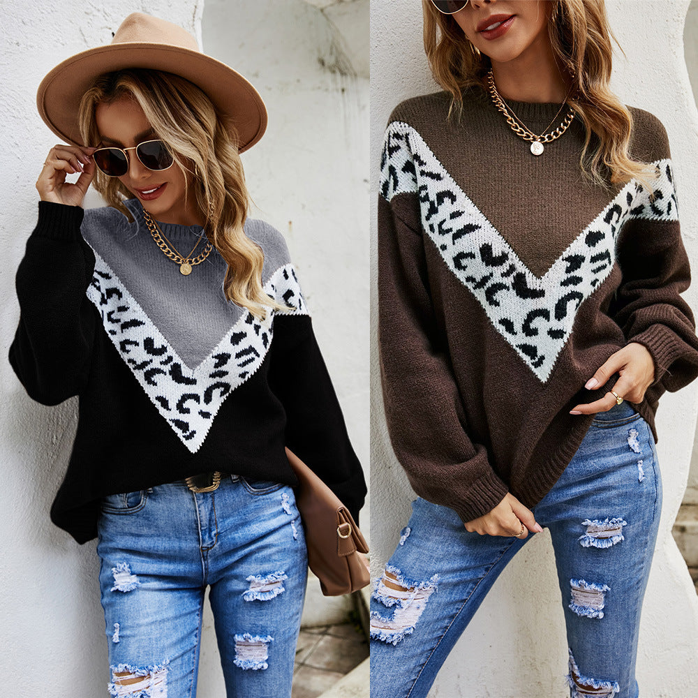 Damer fashionable sweater med V-hals og dyre design Stilla
