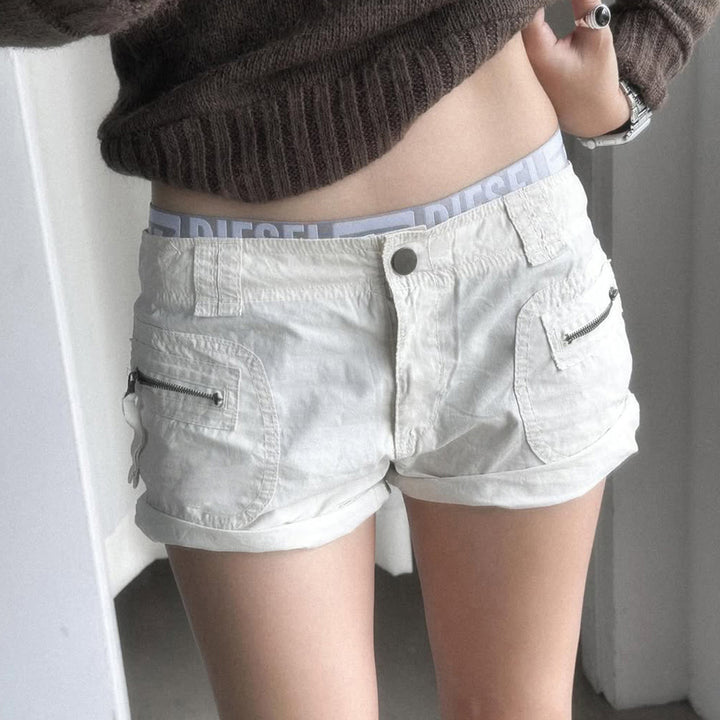 Dame let shorts med praktiske lynlåslommer Skovae