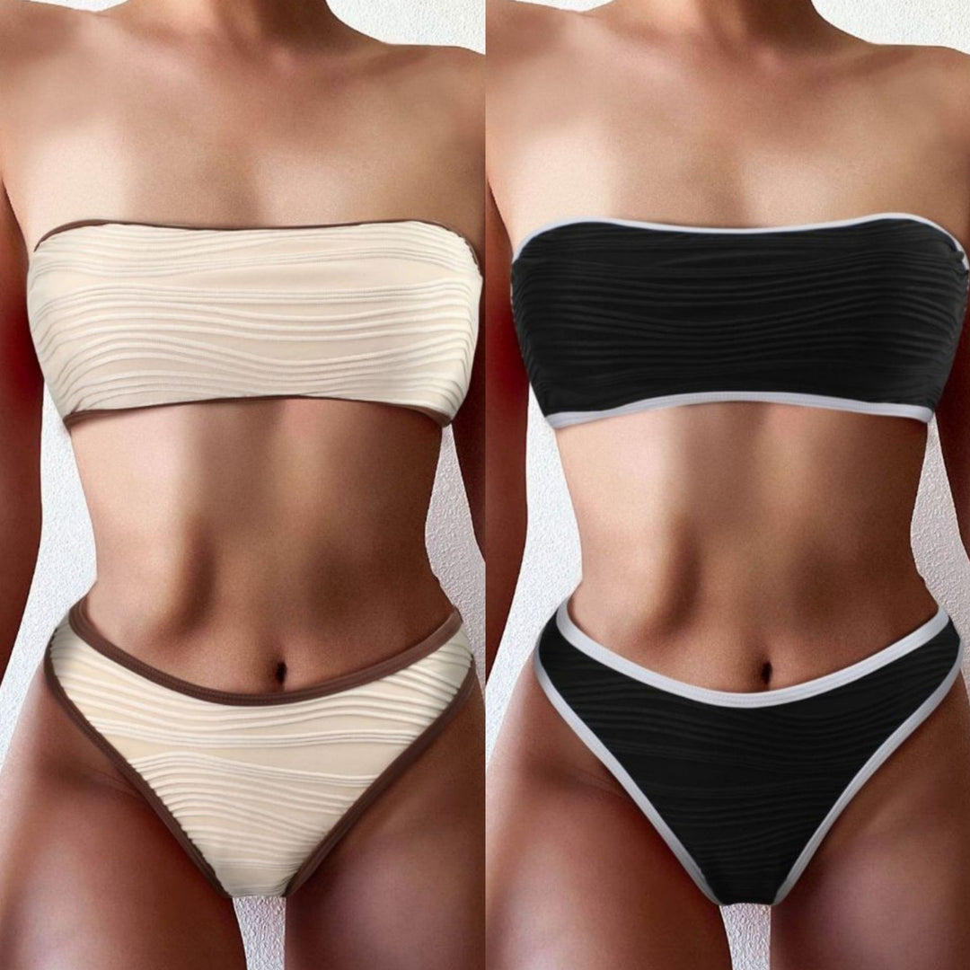 Dame Strapless Ribb-Bikini-Sæt Stilla