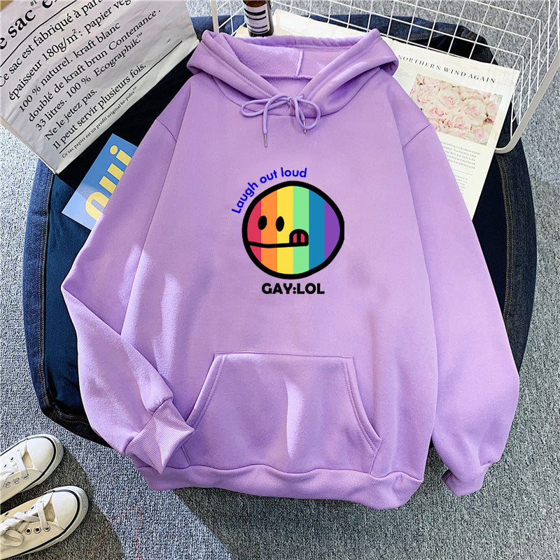 Kvinder hoodie med farverig grafisk print Skovae