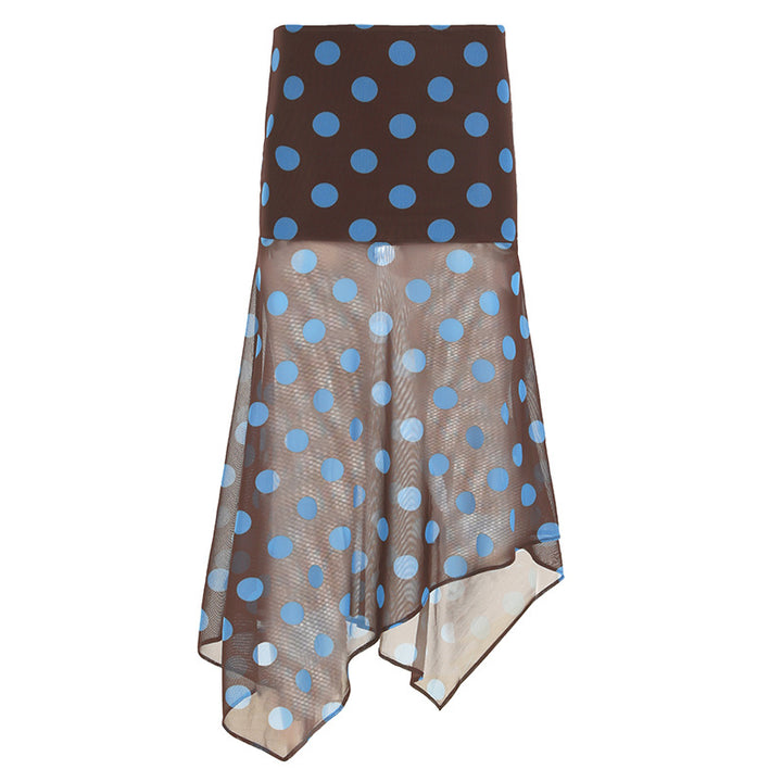 Damen ärmelloses Oberteil mit einzigartigem polka-dot Design und verstellbarem Halspartie Skovae
