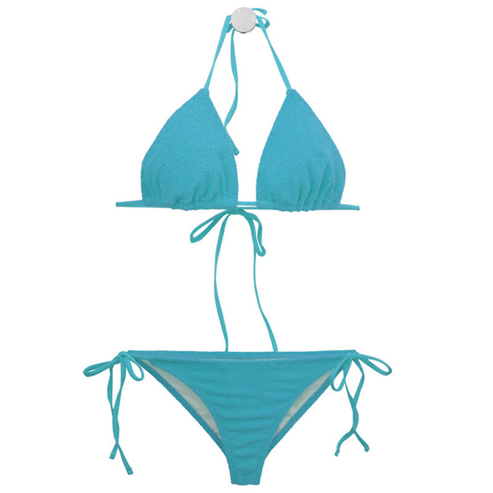 Dame Triangel-bikini med elastiske flæsedetaljer og justerbare stropper Stilla