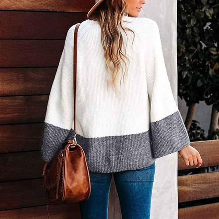 Kvinders afslappede sweatshirt med moderne farveblokdesign Stilla