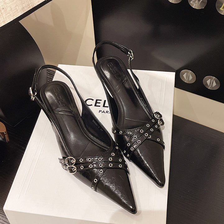 Dame Slingback Pumps med elegant spænde-detalje Stilla