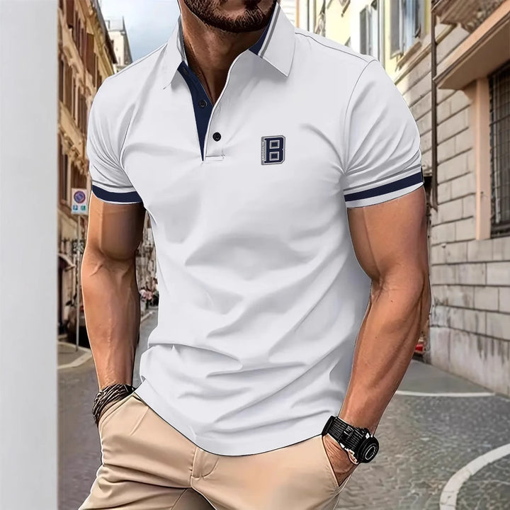 Herrer polo skjorte med kontrasterende detaljer Stilla