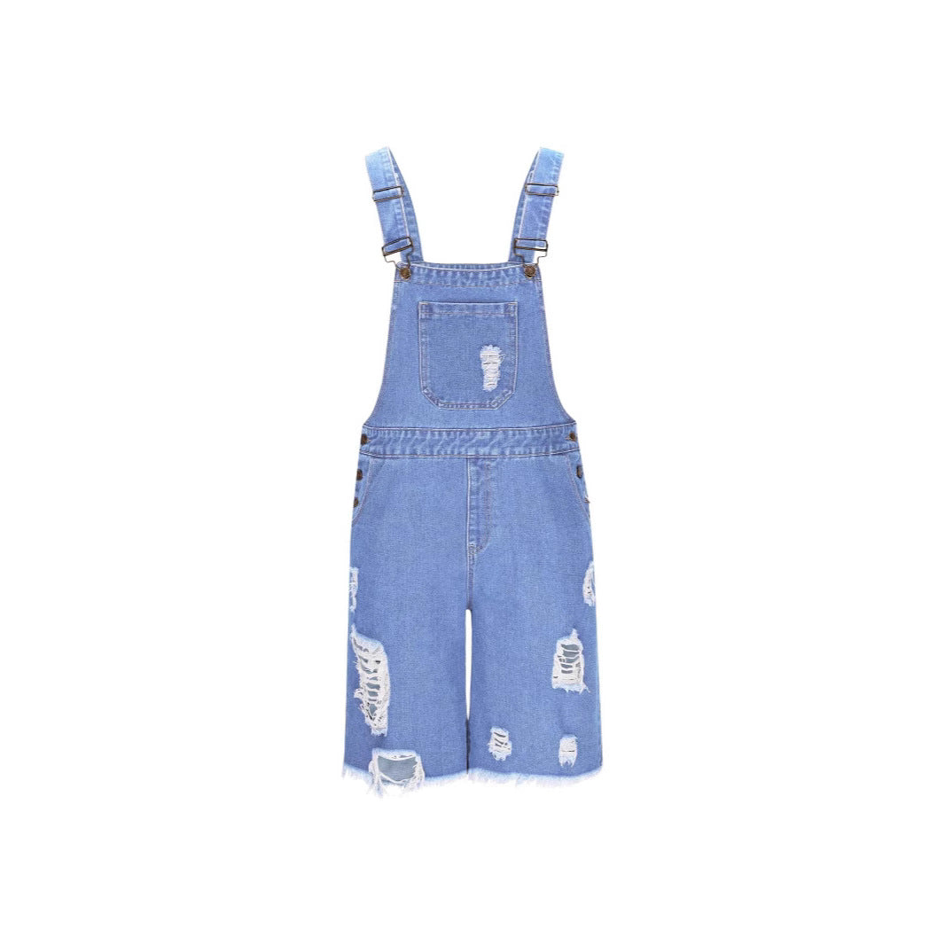 Herrer denim-covery shorts i afslappet design med påsyede lommer Skovae