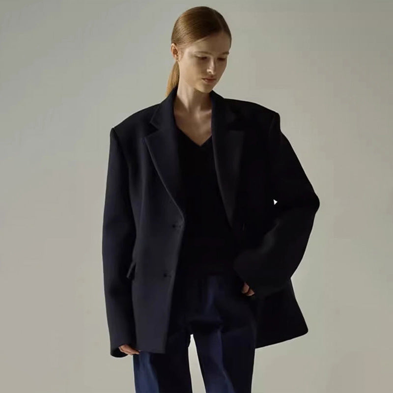 Damer elegant oversized blazer med sofistikeret indvendig jakke Stilla