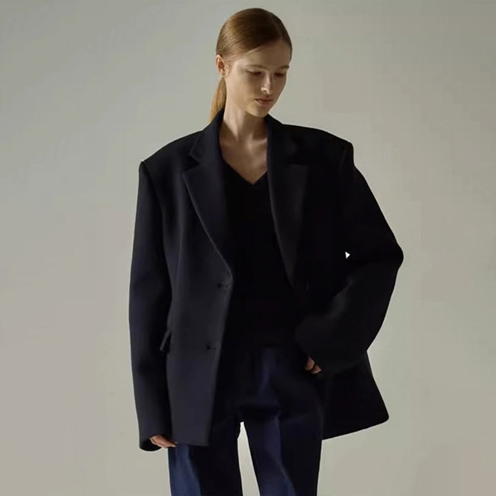 Damer elegant oversized blazer med sofistikeret indvendig jakke Stilla