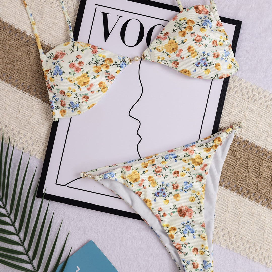 Dame blomstermønster bikini Skovae