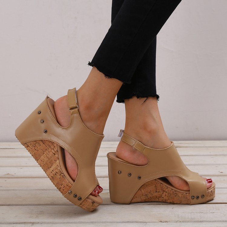 Dame Wedge-Sandaletter med modisk snit og justerbar rem Stilla
