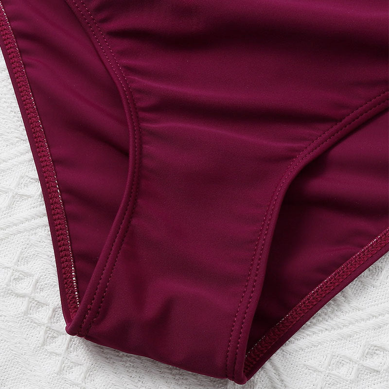 Dame plejevenlig tankini med trendy indpakningsdesign Skovae