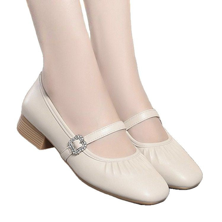 Dame elegante Ballerinas med mode rem og funklende smykkedetalje Stilla