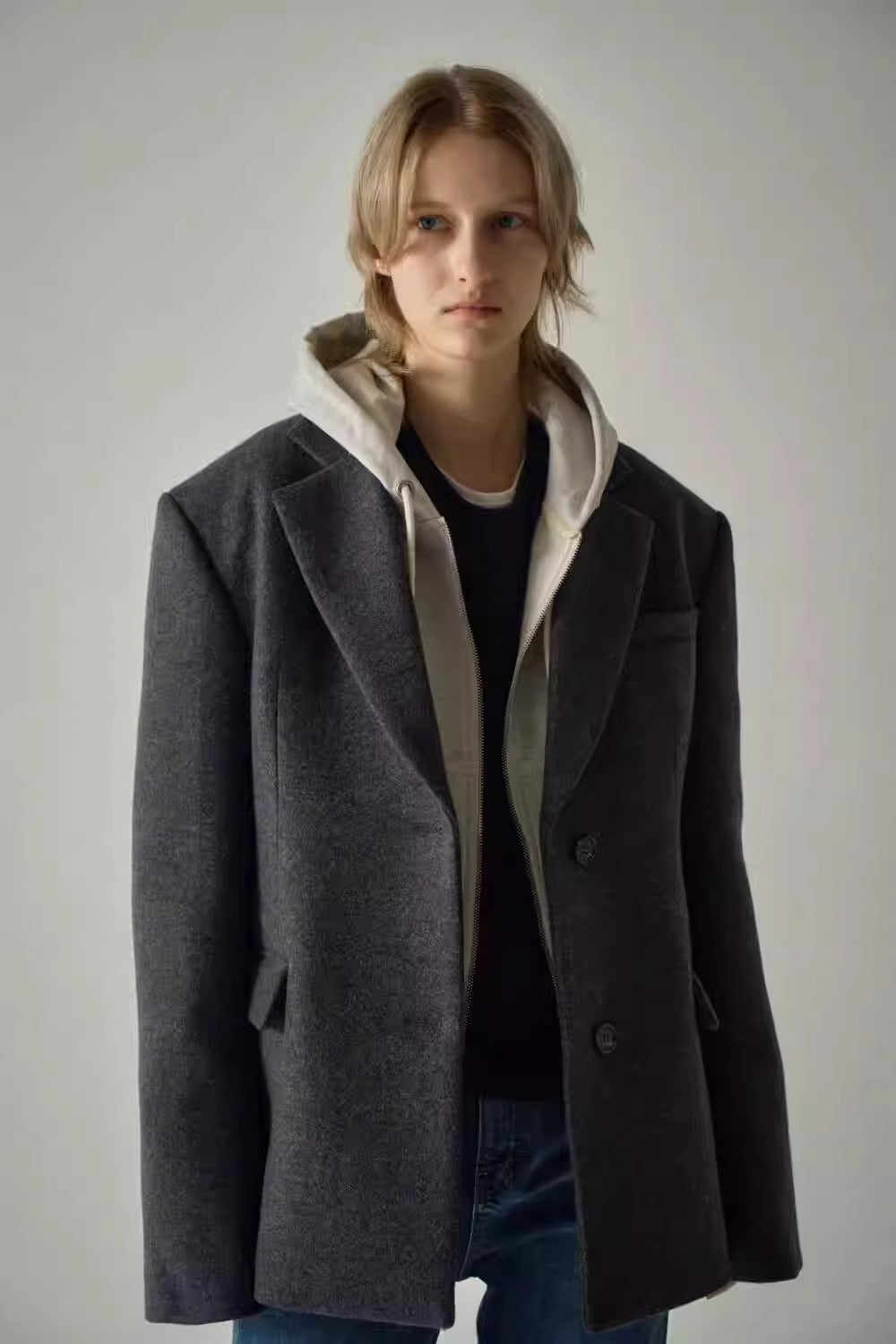 Damer elegant oversized blazer med sofistikeret indvendig jakke Stilla