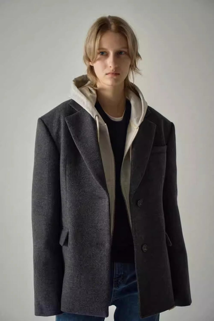 Damer elegant oversized blazer med sofistikeret indvendig jakke Stilla