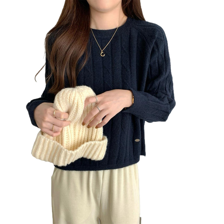 Kvinders chunky strikket sweater med elegant rib design og afslappet pasform Stilla