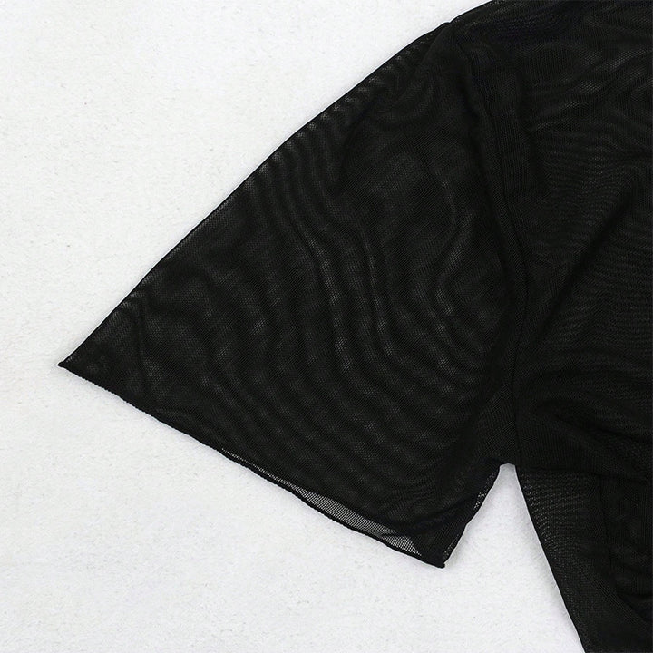 Dame gennemsigtig Crop-Top Bluse Skovae