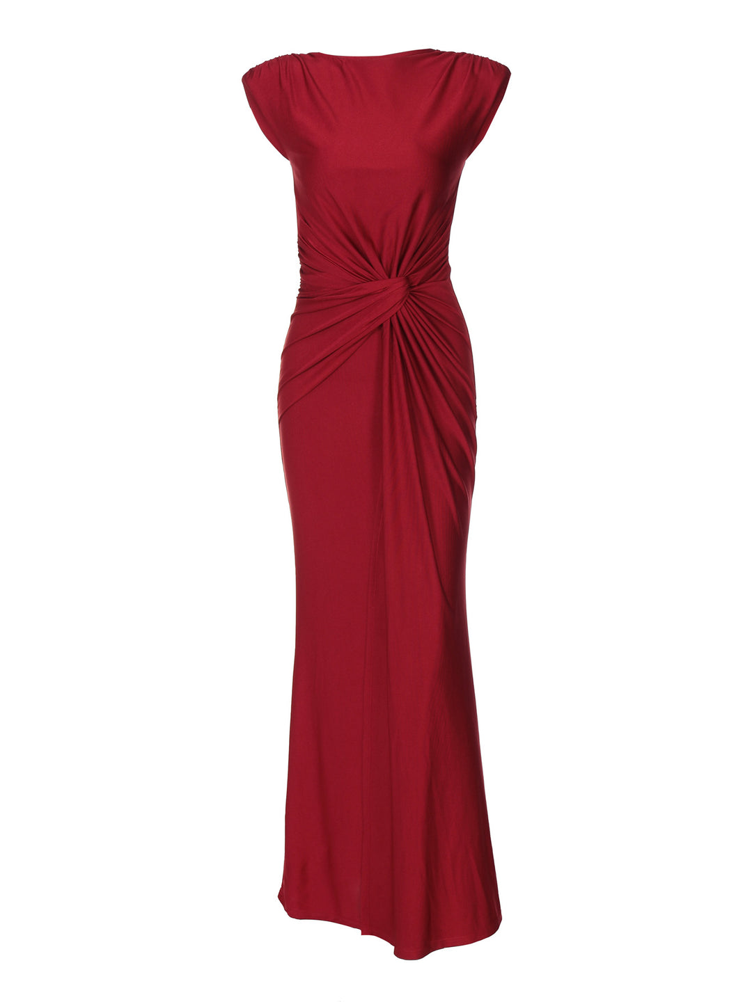 Dame Elegant Maxi-Kjole med draperet top og figursyet design Stilla