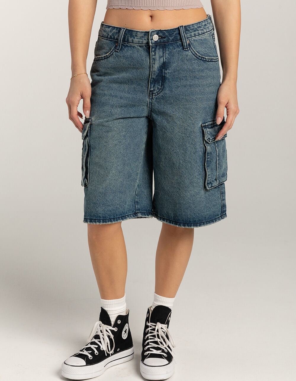 Dame Cargo-shorts med praktiske sidelommer og afslappet snit Stilla