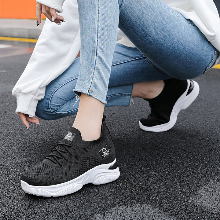 Femme Stilfulde Strik-Løbesneakers Stilla