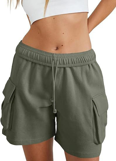 Dame afslappede Cargo-shorts med dybe lommer og justerbar talje Stiila
