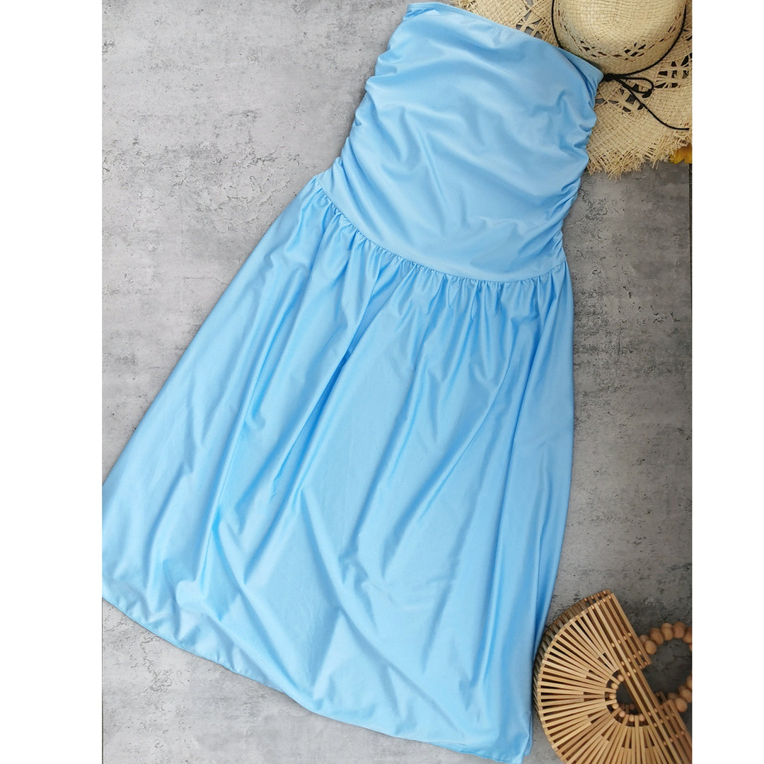 Damer En-delt Badedragt med raffineret Cut-Out og elastisk Rynkedesign Stilla