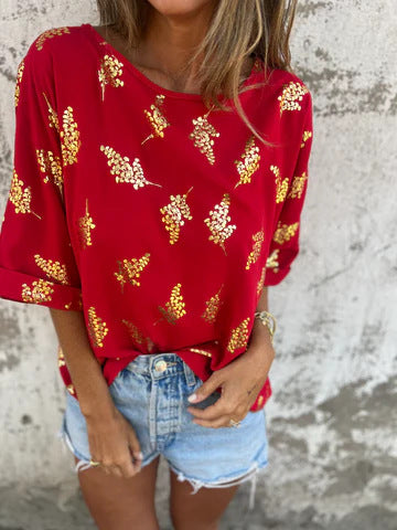 Dame Let bluse med pailletdetaljer Stilla