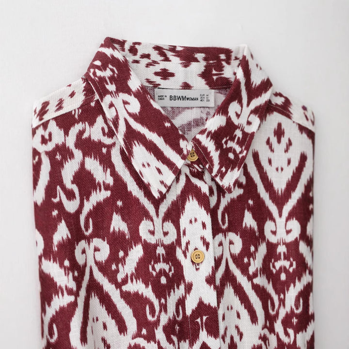 Femme Kortærmet Button-Up Skjorte Stilla