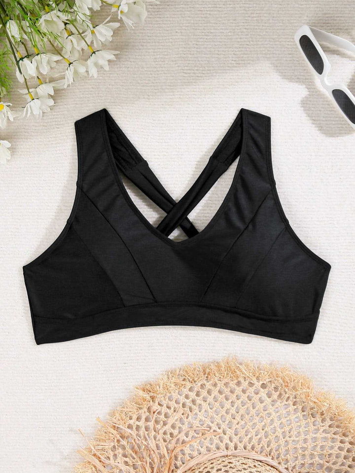 Dame Sport-Bikini-Overdel med elegant rygdesign Skovae