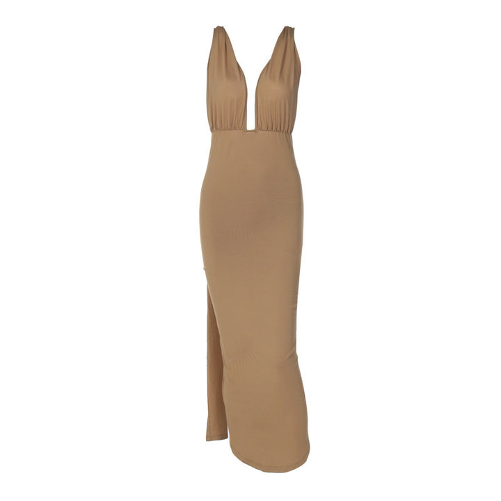 Dame omslagskjole med raffinerede flæse- og cut-out-detaljer Stilla
