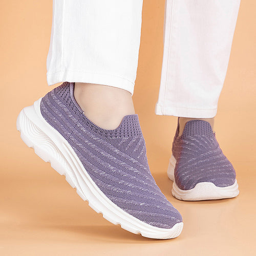 Dame Slip-On Komfort Sneakers med polstrede indlægssåler og åndbart strik-overmateriale Stilla