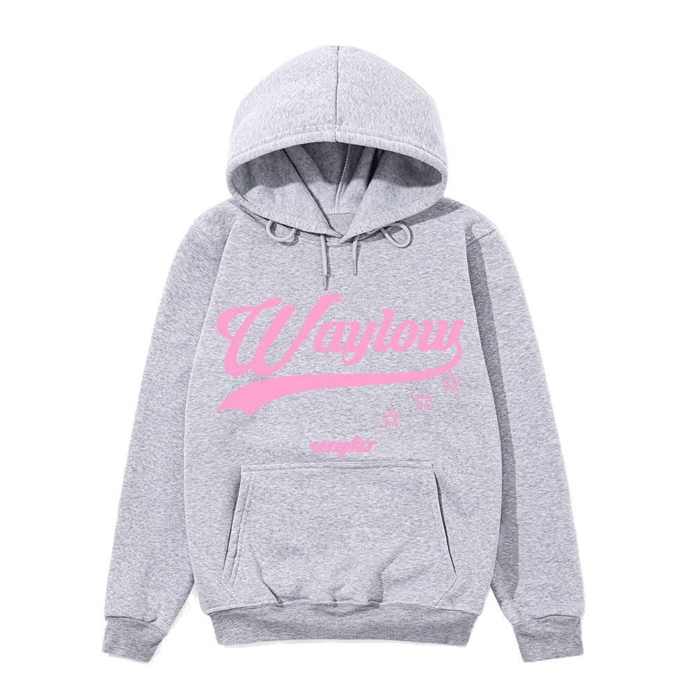 Dame hoodie sweatshirt med iøjnefaldende retro print og komfortabel pasform Skovae