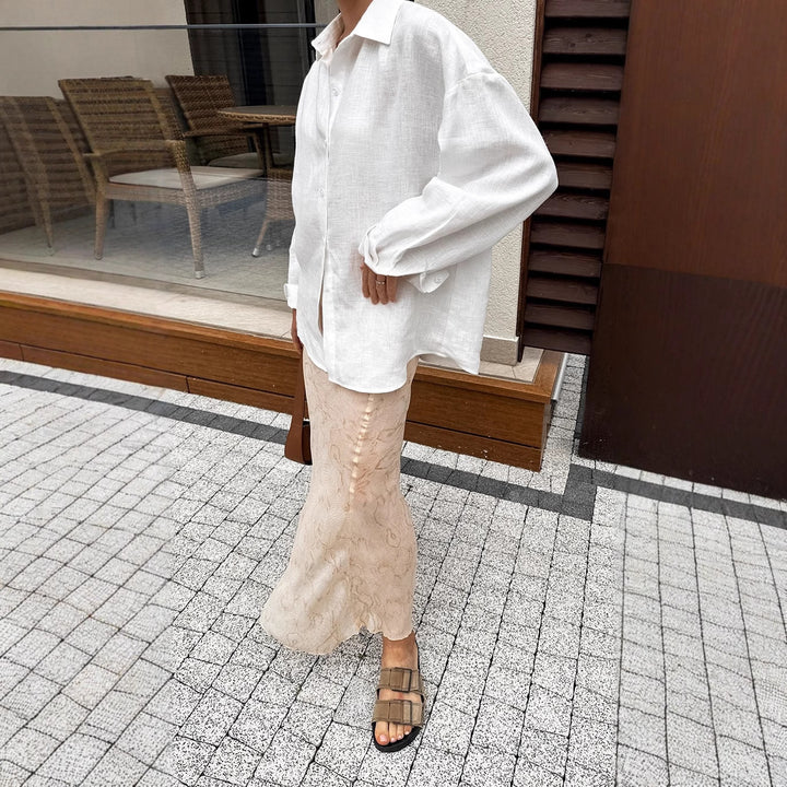 Dame Casual Plus Size Linned blouse Stilla