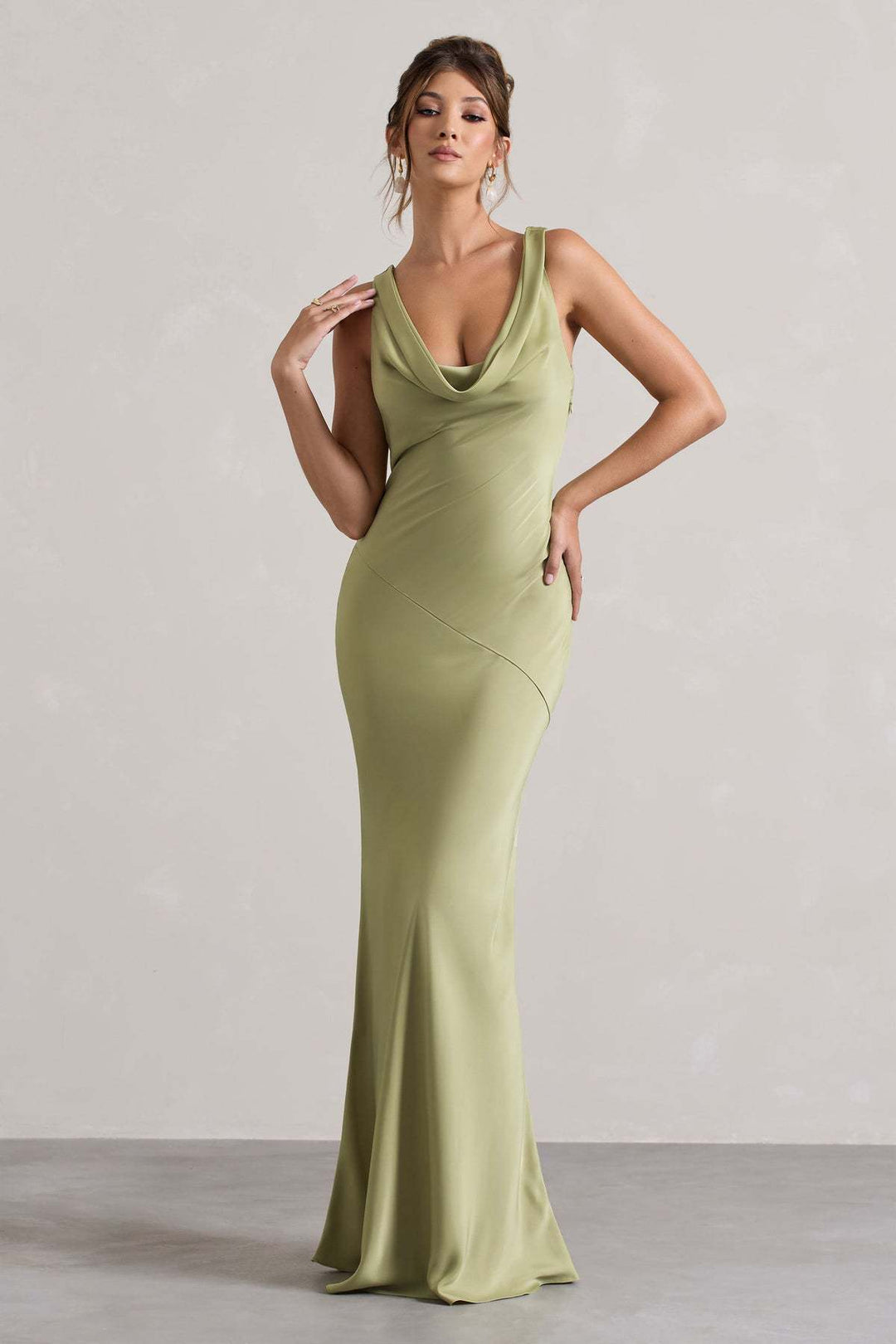 Dame Elegant omslagskjole med flydende snit og drapering Stilla