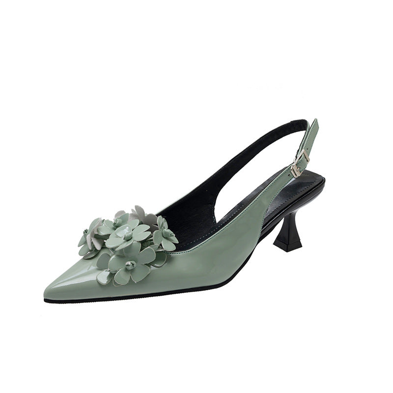 Damer Floral Udsmykkede Slingback Hæle Stilla