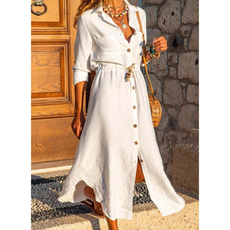 Femme Button-Up Maxi Kjole Stilla