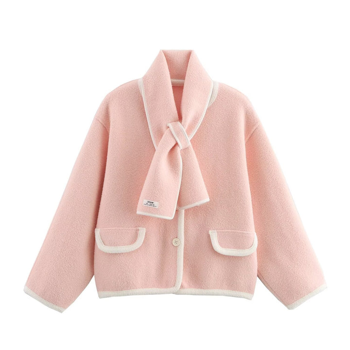 Femme Cozy Hættecardigan med asymmetrisk kant Stilla