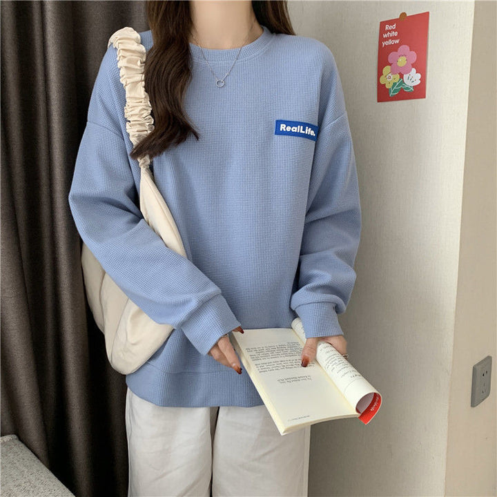 Femme Blødt Vaffelstrik Sweatshirt Stilla