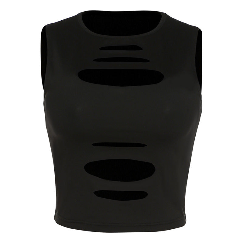 Damer Cut-Out Crop-Top Skovae