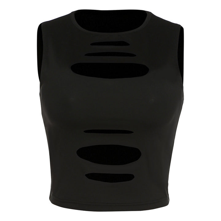 Damer Cut-Out Crop-Top Skovae