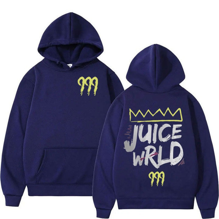 Kvinders hoodie med moderne kængurulomme-design og slående grafisk print Skovae